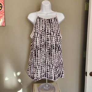 Torrid Black, White& Pink Halter Tank Top, Size 4